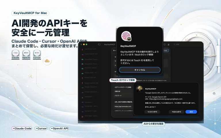 AI 開発の API キーを安全に一元管理