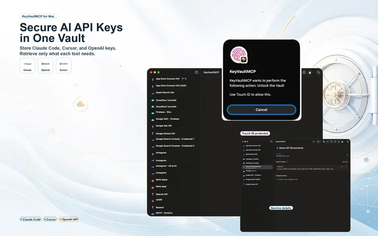 Secure AI API keys in one vault