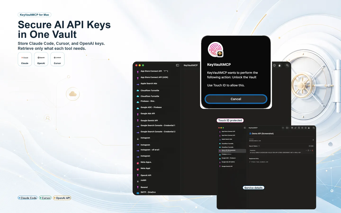 Secure AI API keys in one vault